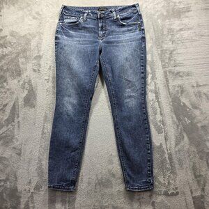 Silver Jeans Elyse Skinny Jeans Womens 32 Blue Stretch Denim Slim Fit W32 L29